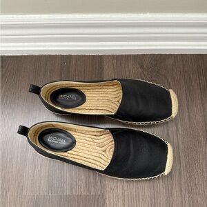Michael Kors Black and Tan Espadrille Shoes